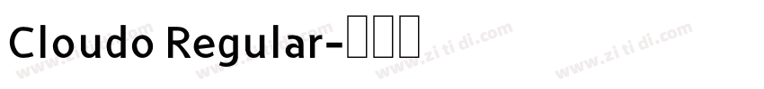 Cloudo Regular字体转换